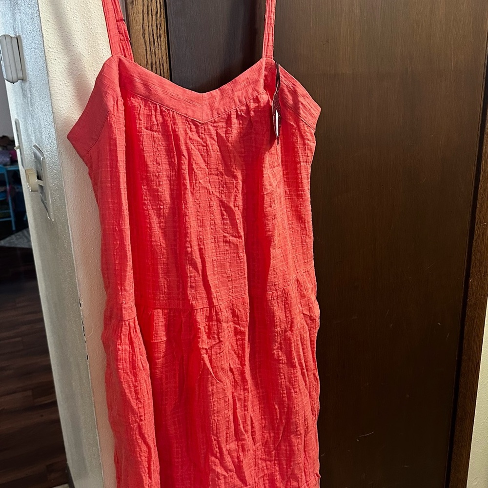 Knox Rose Coral Red Spaghetti Strap Sundress